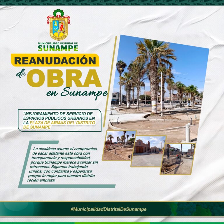 Renudacion de Obra Plaza de Sunampe